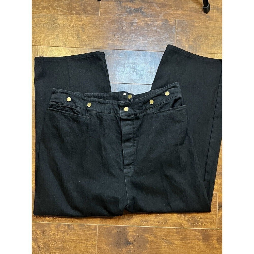 Scully USA Black Straight Leg Western Jeans Size 46 100% Cotton